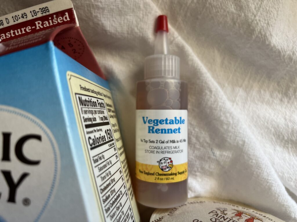 A close up of liquid vegetable rennet.