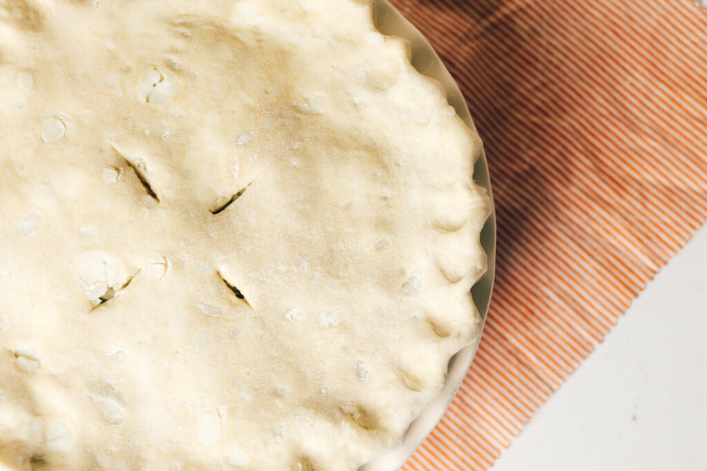 Tallow and butter pie before baking.